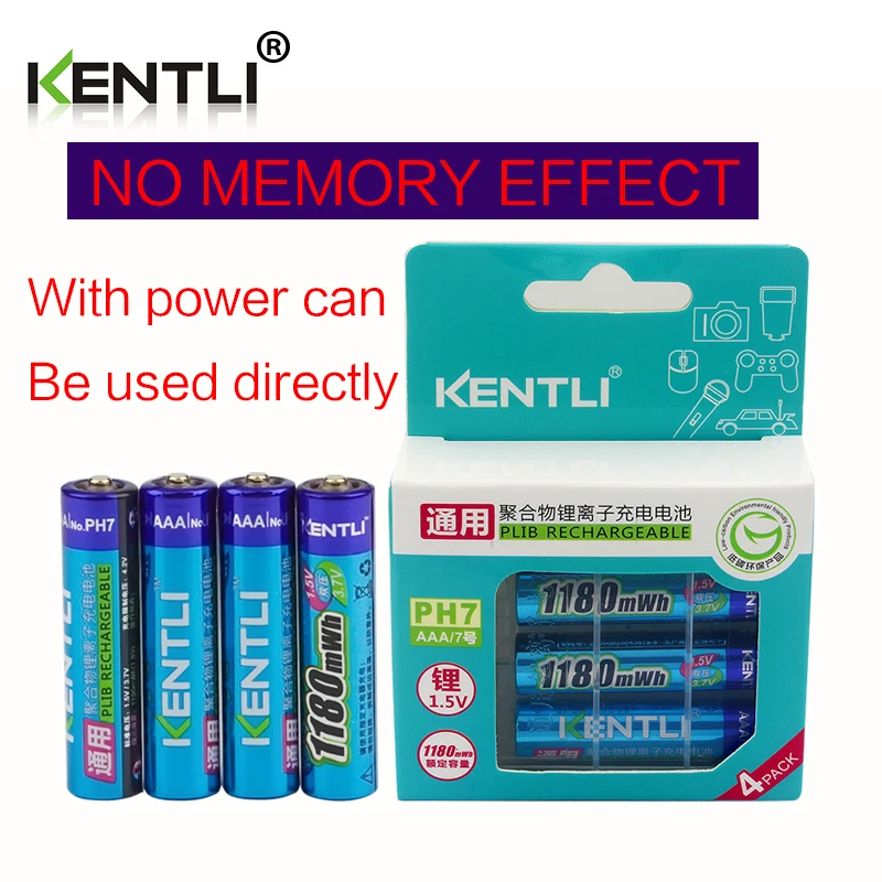 8 шт. Полимерные литий ионные аккумуляторные батарейки AAA 1 5 в МВтч|rechargeable battery|battery