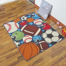 Детский ковер для мальчиков и девочек Детский ковер с принтом мяча с футболом, баскетболом, футболом, теннисным клубом