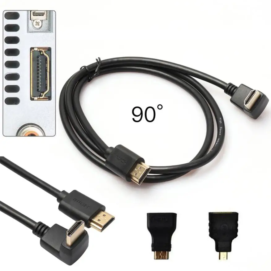 1 м 3in1 HDMI к HDMI/Mini/Micro HDMI Кабель-адаптер Комплект HD Портативный позолоченный кабель адаптер combos горячий для Планшеты PC sep22