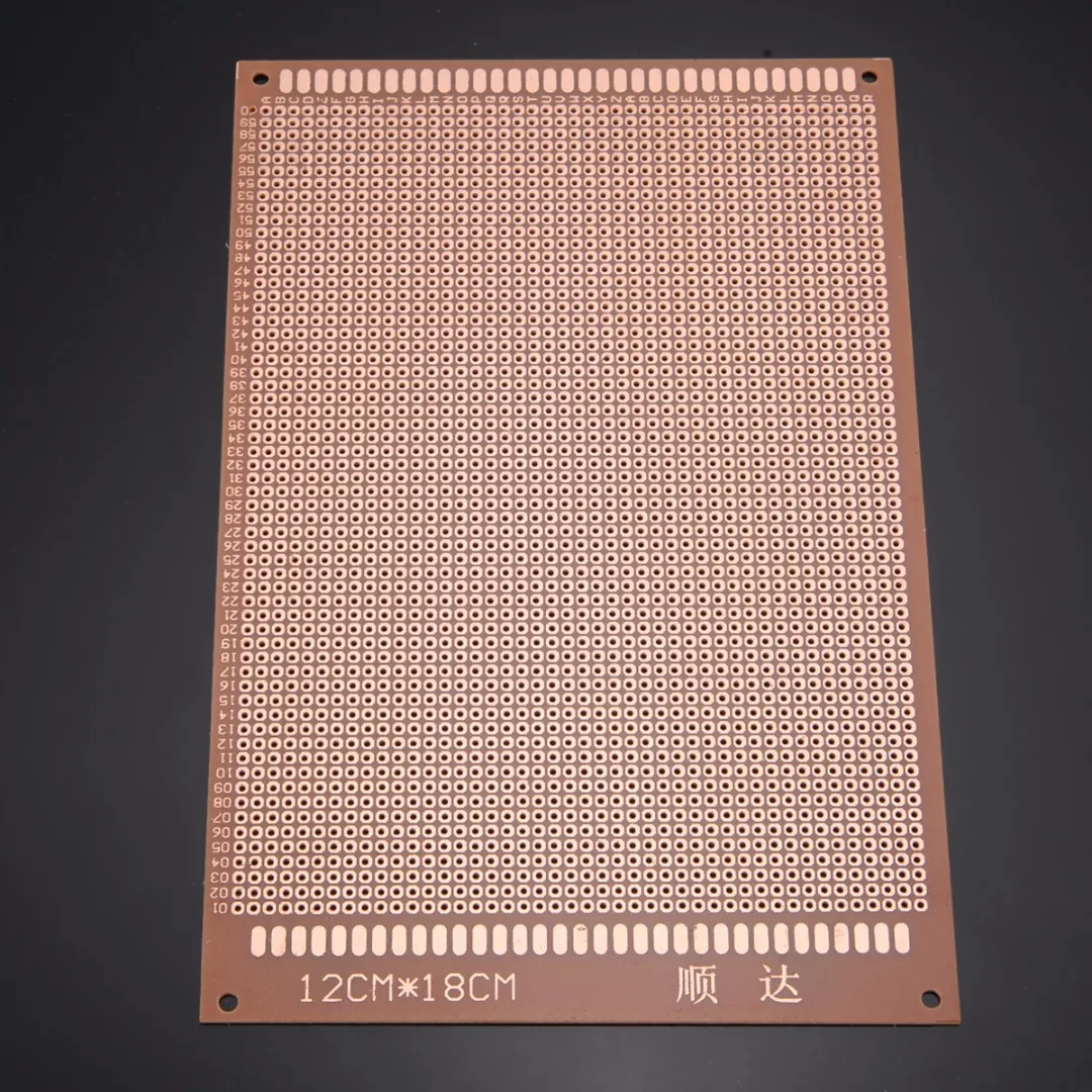 12pcs DIY Prototyping Board PCB Printed Circuit Prototype Breadboard Stripboard 12x18/9x15/7x9/5x7cm