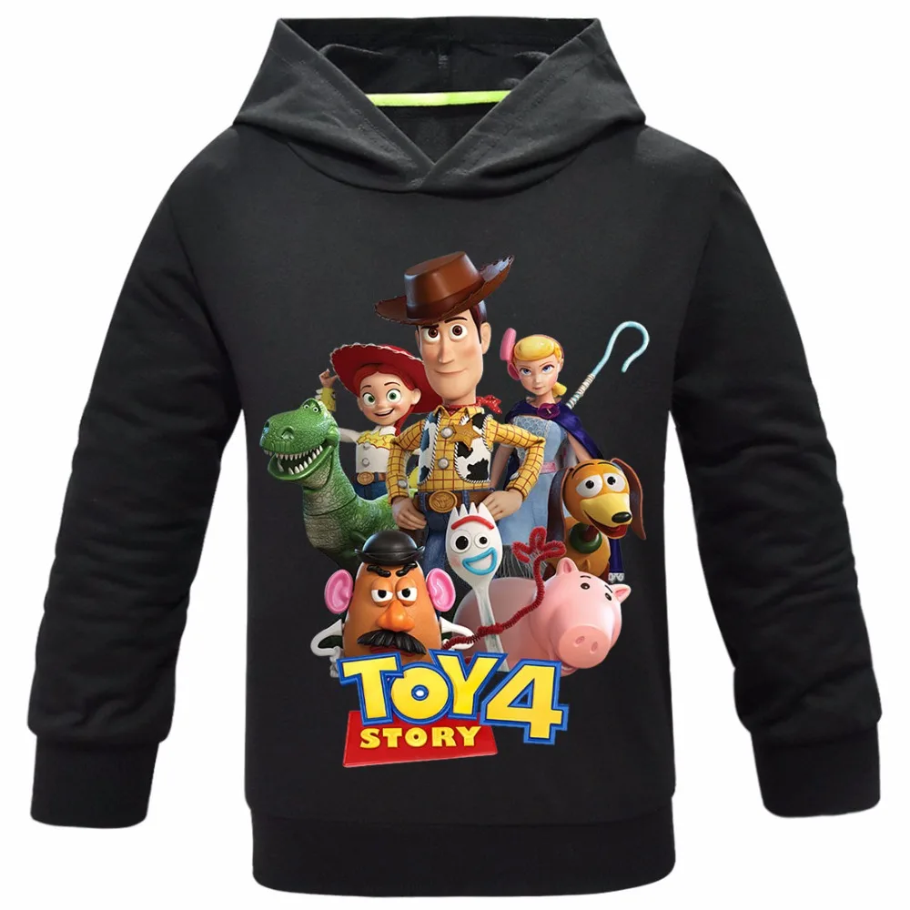 Toy Story/4 детские толстовки с героями мультфильмов для девочек; толстовка с капюшоном и капюшоном для мальчиков; сезон весна-осень; теплый свитер