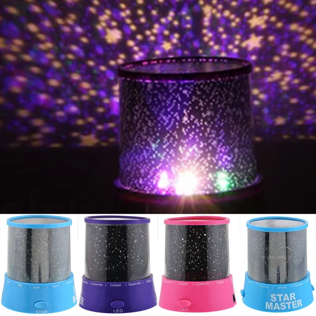 Us 3 99 32 Off Star Light Projector Led Night Light Sky Star Master Children Baby Bedroom Romantic Colorful Decor Battery Projection Lamp In Led
