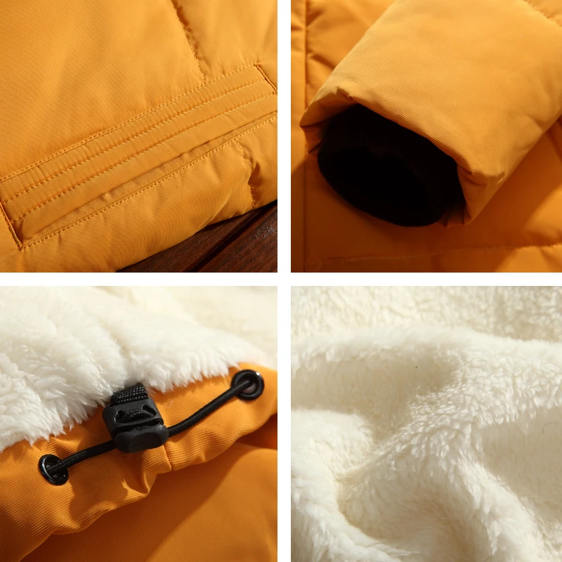 Men Women Asesmay Winter Down Jacket Down Parka White Duck Coat Thick Warm Plus Size S-5XL Natural Fur Removable