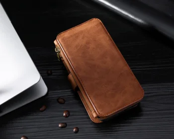 

Detachable Adsorption TPU Business Wallet Multifunctional Zipper Wallet Leather Wallet Cover Flip phone Case for Samsung S9 plus