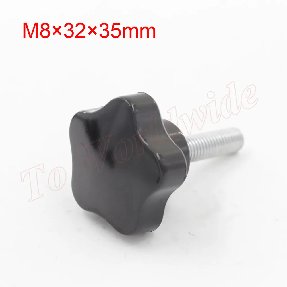 

M8 Star Shaped Plastic Star Knob 32mm Head Dia 35mm Thread Star Handles 10pcs