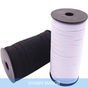 

5MM Width Stretch Webbing DIY Elastic Ribbon Band For Sewing White/Black Color 10Meters/lot