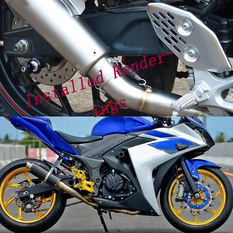 Для Yamaha R3 R25- MT03 MT 03 16-19 Escape YZF R3 средняя выхлопная труба мотоцикла и передняя Соединительная труба Системы