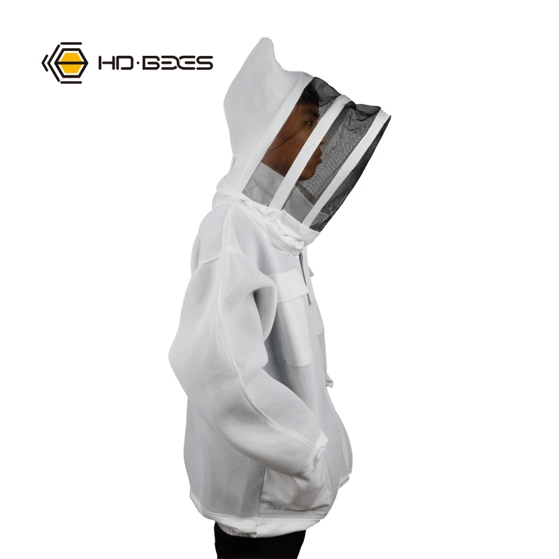 

Beekeeper's Protective Suit Beekeeping Jacket Apiculture Bee Coat Transparent Etamine Costume for Beekeeper HDBC-003