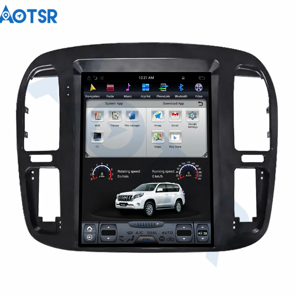 DVD плеер в стиле Tesla 12 1 дюйма Android 7 IPS экран GPS навигация автомобильный для TOYOTA LAND