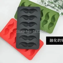 Усы Форма для льда Борода Popsicle Пресс-формы Ice Cube Силиконовые Инструменты для мороженого, ПВХ пакет коробки 120 шт. DHL/FedEx