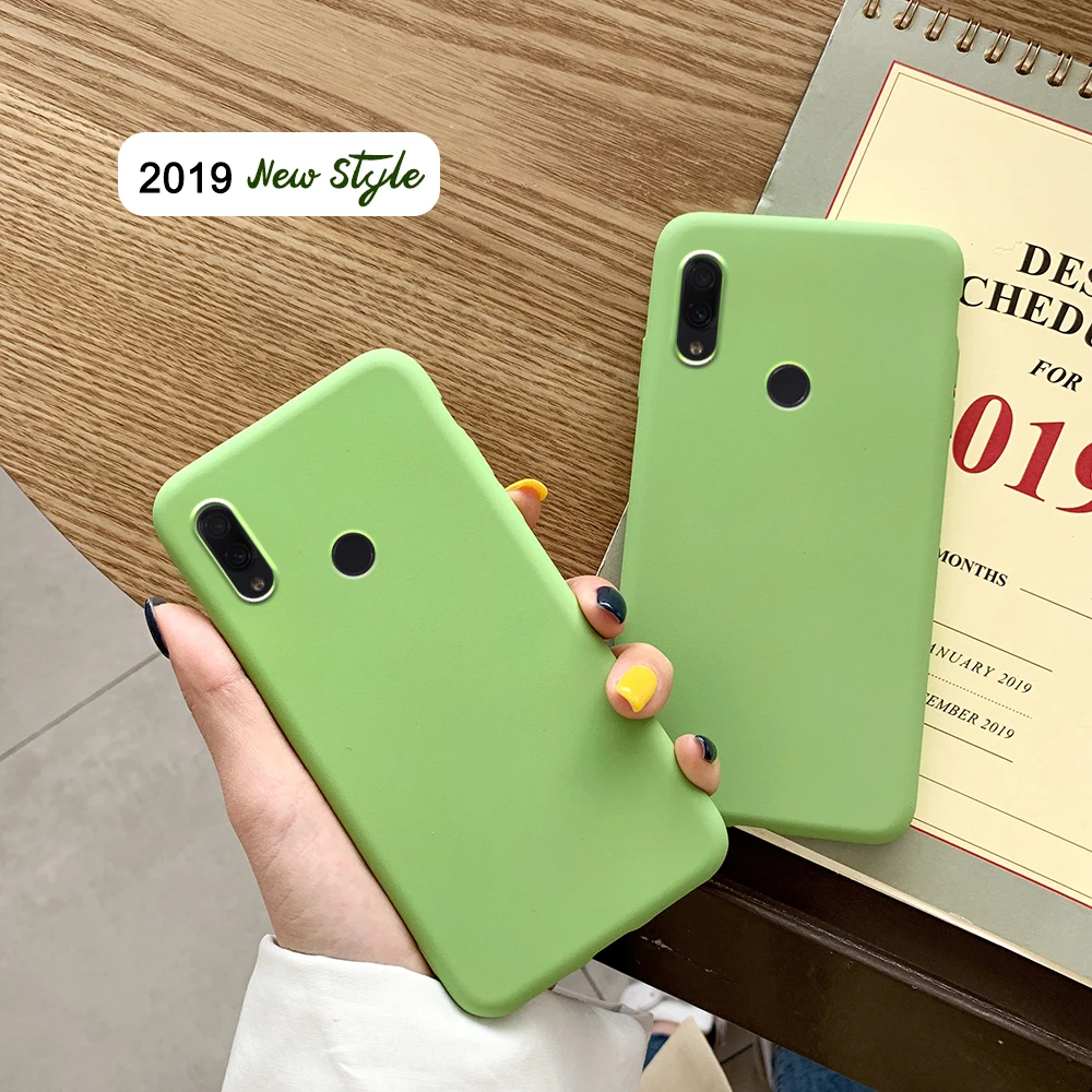 New Style Eco Green Matte Silicone Soft Case for Xiaomi Redmi Note 7 Pro Note 6 Pro Note 5A Prime redmi 6 Pro 6A 5 5a 4x s10 case  (1)