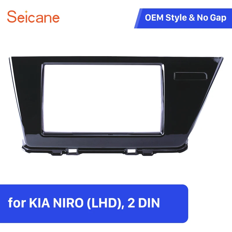 

Seicane OEM 2 DIN Car Stereo Radio Fascia for KIA NIRO (LHD)X UV BLACK 2 DIN 173*98 178*100 178*102mm No Gap