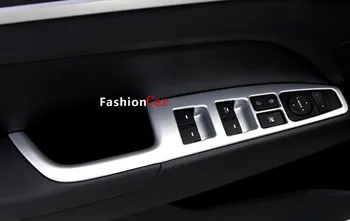 

Door handle holder window lift switch cover trim 4pcs For Hyundai Elantra / Avante 2016 2017 Left-hand drive