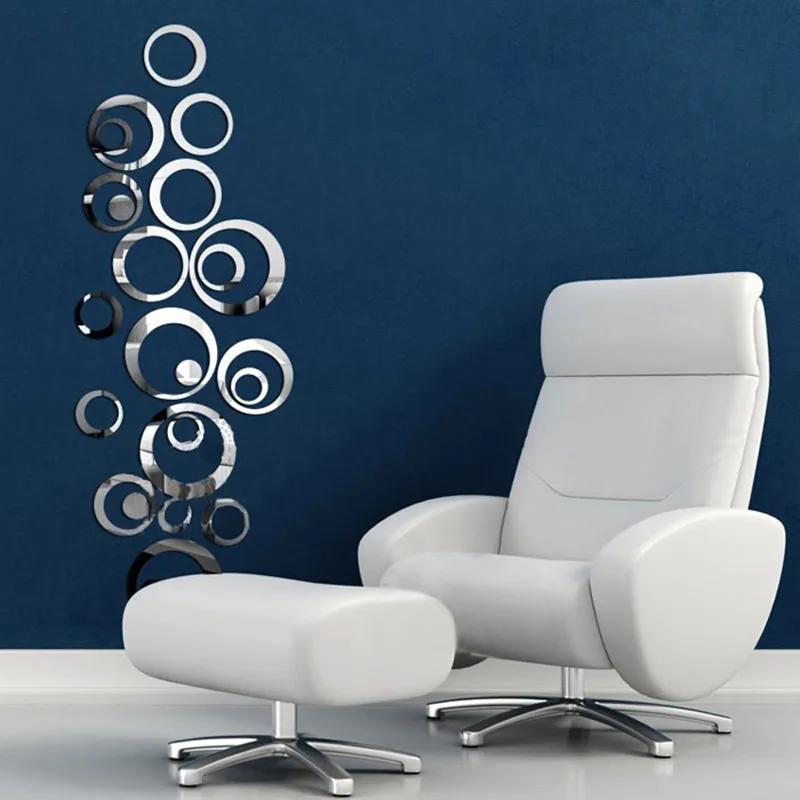 

Wall Sticker Circles Mirror Style Decal Vinyl Art Wall Sticker Home Decor Living Room Fridge Art Wall Decals Decoration