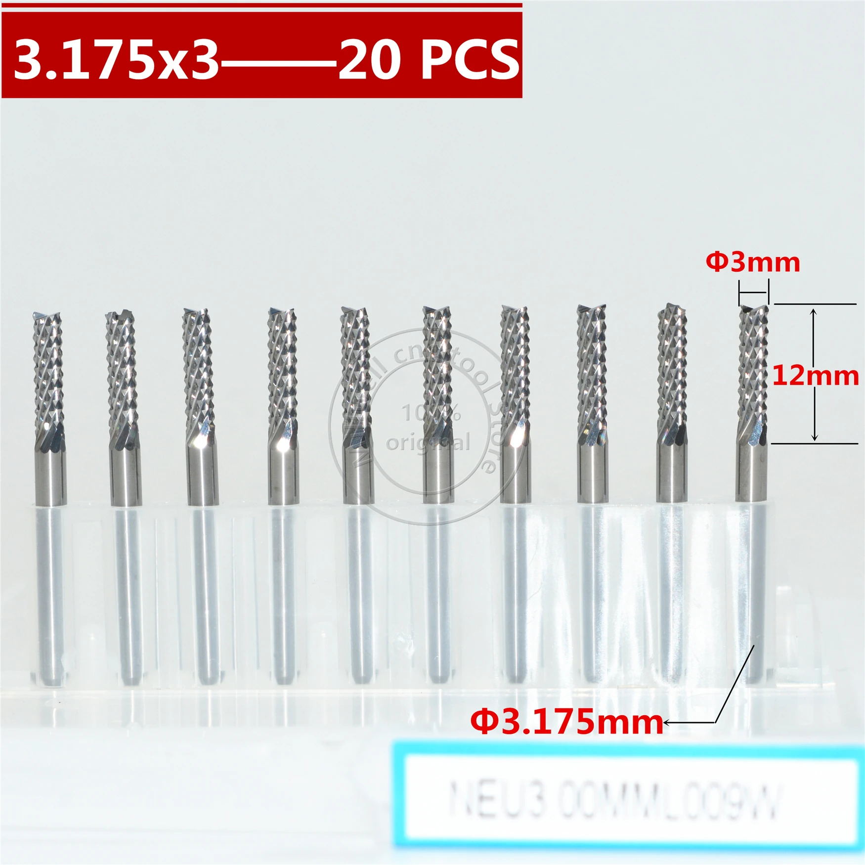 

3.0mm,Free shipping-20PCS,Freeshipping solid carbide CNC PCB Bit,Micro PCB corn End mill,CNC tungsten steel milling cutter