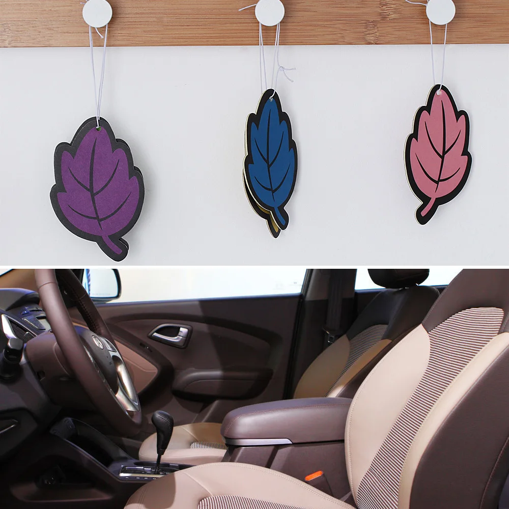 6PC/Set Auto Shine Paper Hanging Car Air Freshener Vanilla perfumed