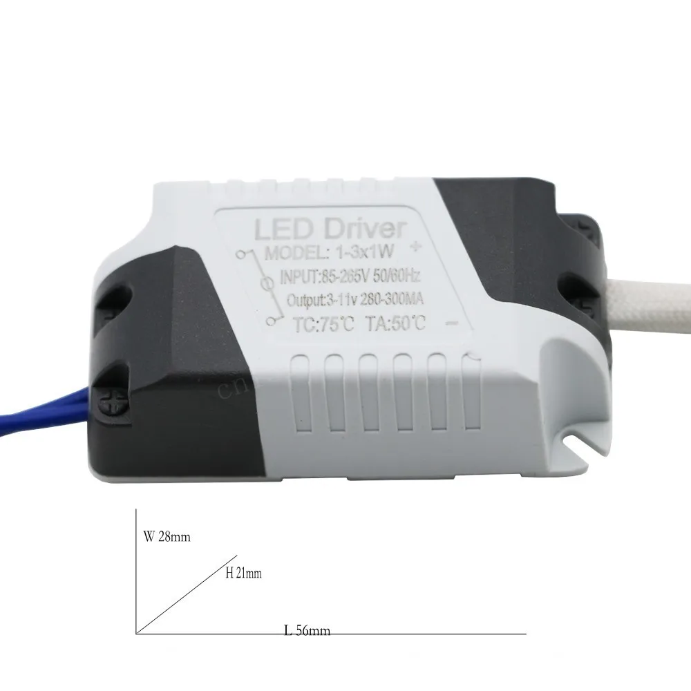 5 шт./лот светодиодный драйвер 300mA 1 3x1W 1W 2W 3W источник питания AC 85 265V DC 3 V 11 для