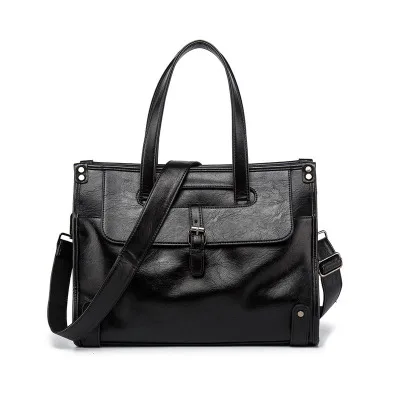 

2019 Men Retro Briefcase Business Shoulder Bag Leather Handbag Bag Computer Laptop Messenger Bags Men's Travel Bags maletas