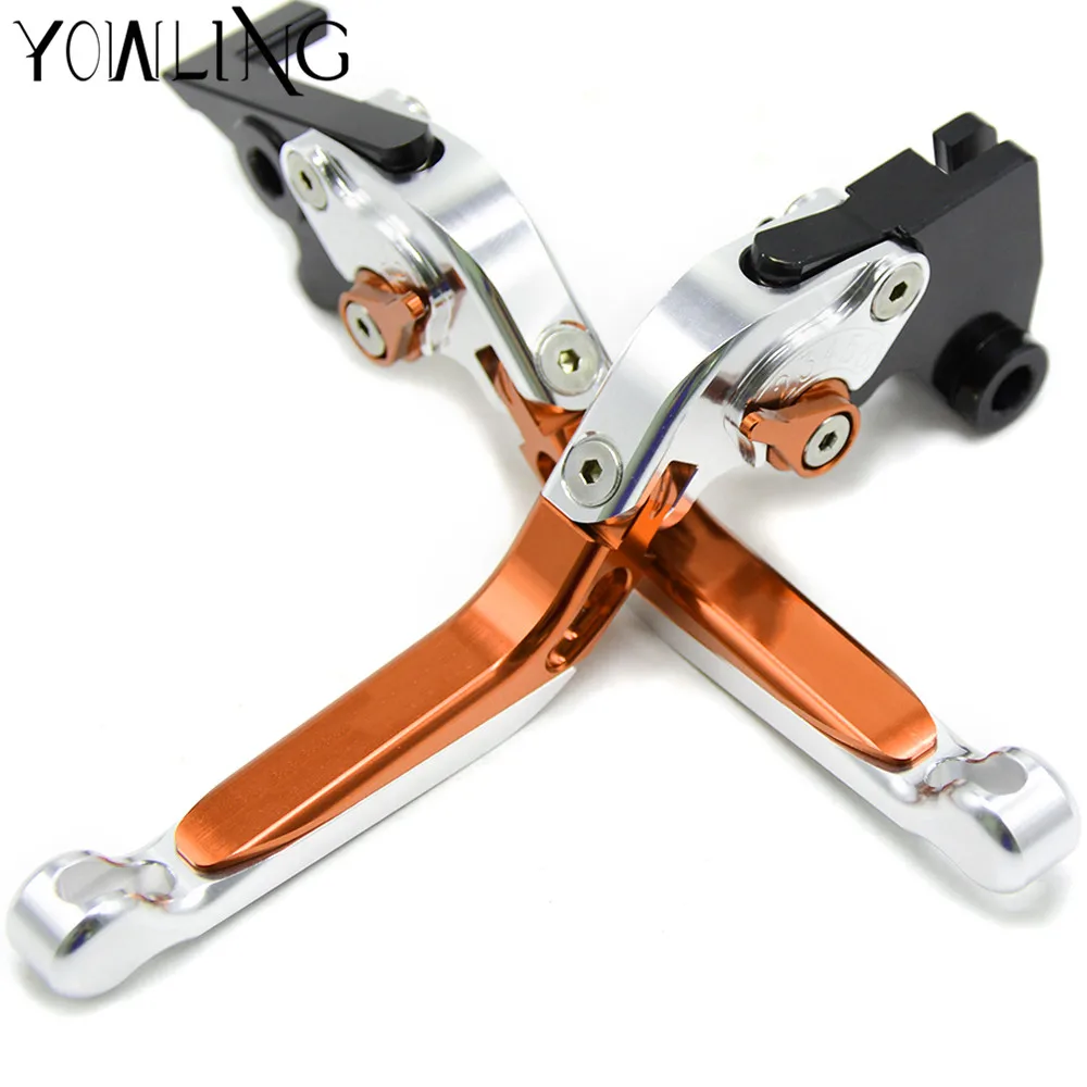 silver orange silver Мотоциклетные регулируемые Выдвижная сцепные рычаги для BUELL Ulysses XB12X XB12XT 2009 Мотоцикл аксессуары для тормозов руль - Цвет: silver orange silver