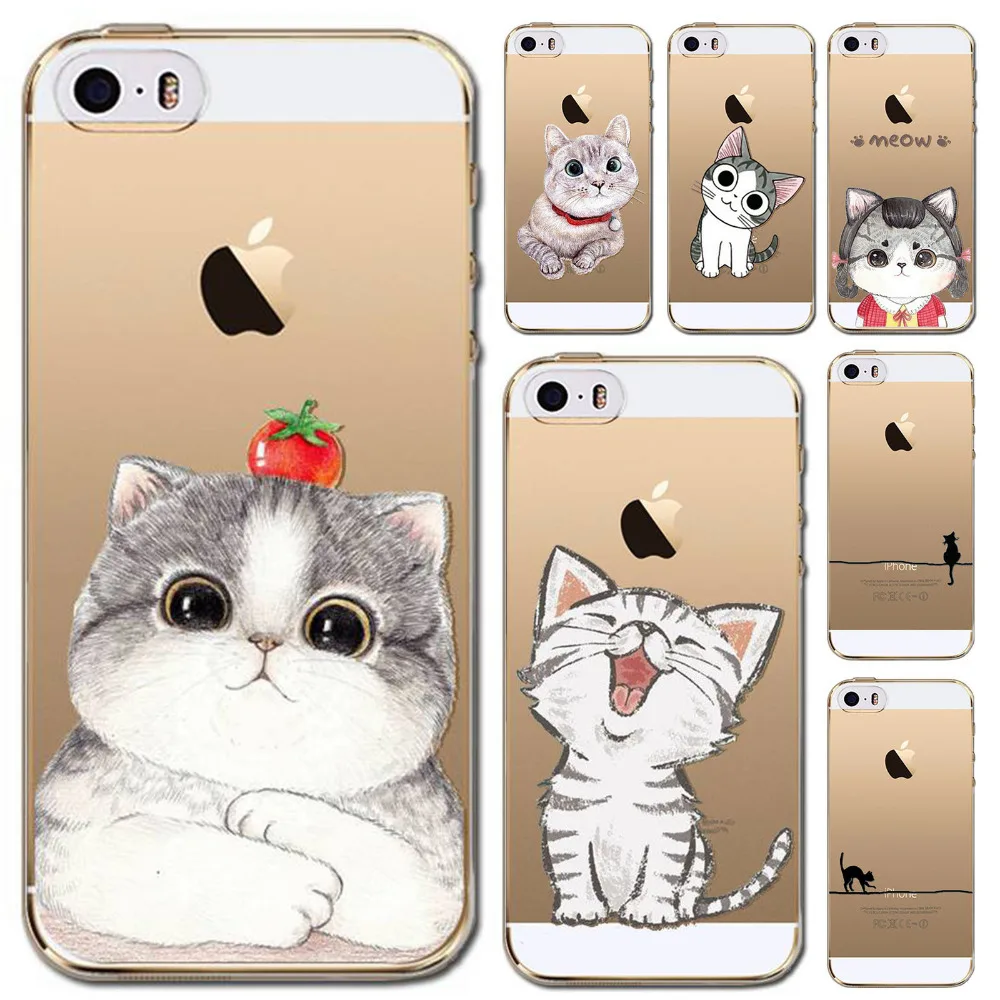 For iPhone 4 4s Cute Cat Mobile Phone Case Cover 3.5" Fashion Funny