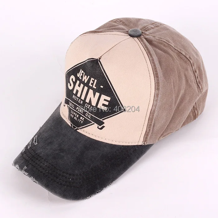 

fashion retro high quality women and men travel outdoor sport casual snapback water wash distress baseball hat   caps sun hat