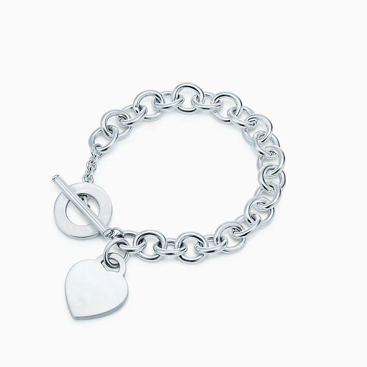 

SHINETUNG 1:1 S925 Sterling Silve High Quality TIF Heart-Shaped Charm Pin Buckle Bracelet Women Romantic Gift Charm Jewelry