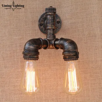 

Vintage Retro Loft Steampunk Pipe Wall Light With E27 Edison Bulb/led Bulb Lights For Bedroom Bathroom Living Room Bar Cafe