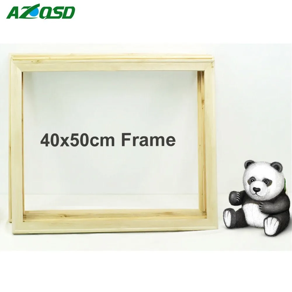 AZQSD 40X50cm DIY Wooden Frame for Oil Painting By Numbers Painting