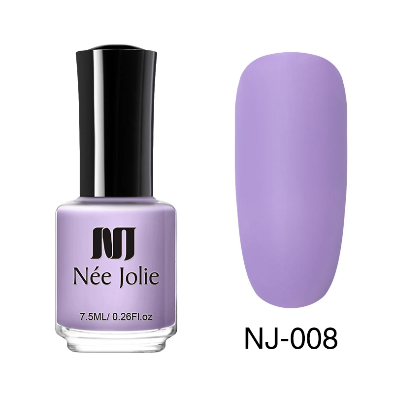 NEE JOLIE 7,5 мл матовый тусклый лак для ногтей фиолетовый черный лак для ногтей маникюрный лак для ногтей 12 цветов - Цвет: 7.5ml NJ-08
