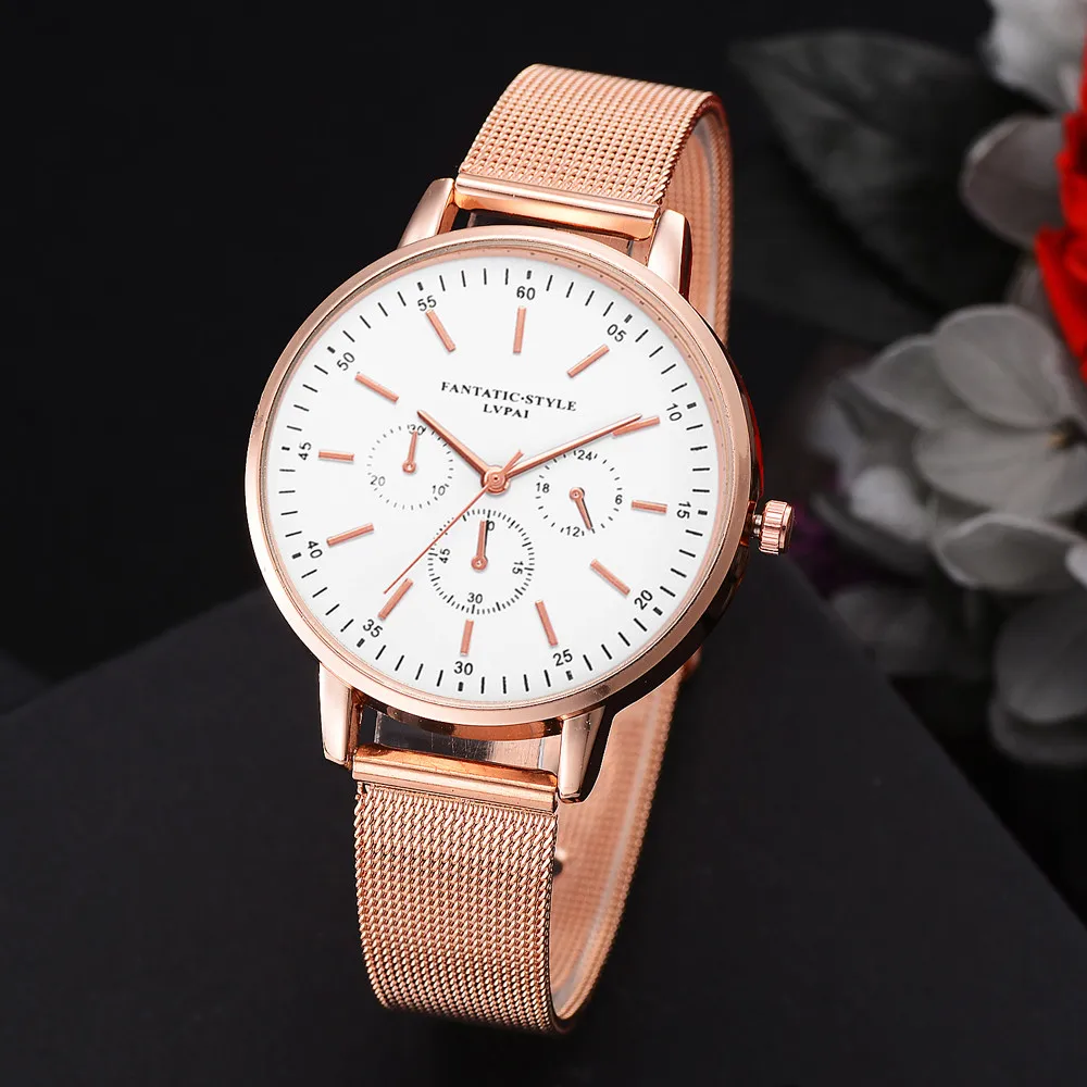 Lvpai Brand Fashion Women's Casual Quartz Mesh Belt Three eye Watch Analog Wrist Watch Relogio Feminino Fashion Women Gifts Lvpai Brand Fashion Women's Casual Quartz Mesh Belt Three eye Watch Analog Wrist Watch Relogio Feminino Fashion Women Gifts