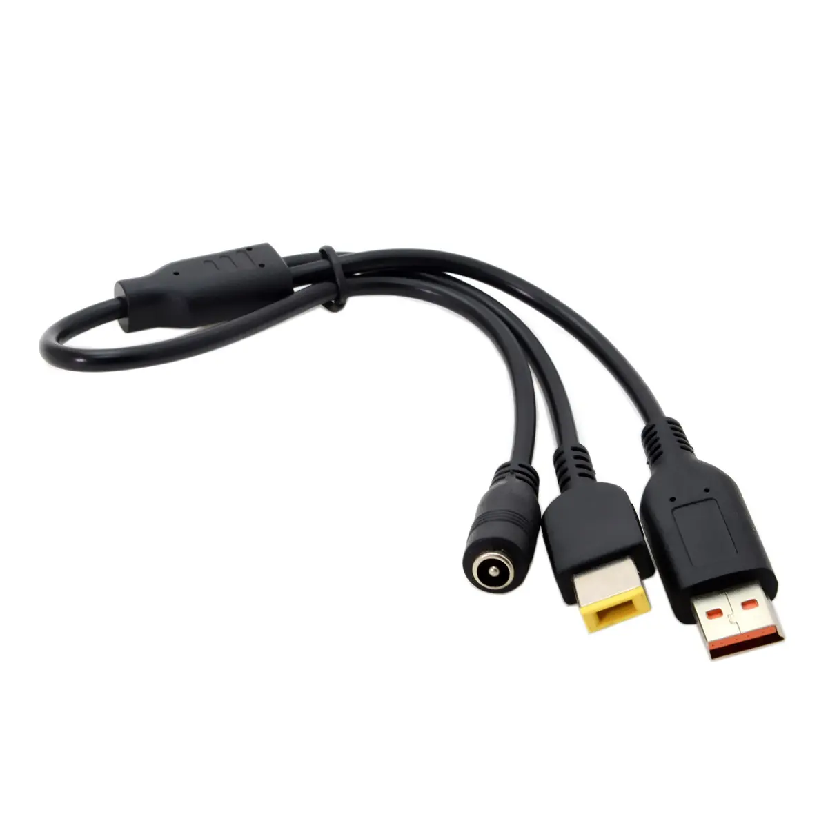 

5.5*2.1mm DC Jack Female to Special USB & Rectangle Charger Male Cable for Lenovo thinkpad for yoga3-14 yoga900 700 Black