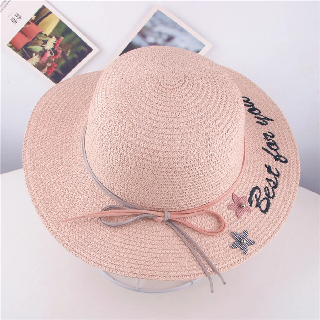 

2019 Fashoin Summer Baby Girls Children Beach Breathable Hat Straw Hat Kids Bucket Hat Cap Czapka Dziecko Baby Beanie