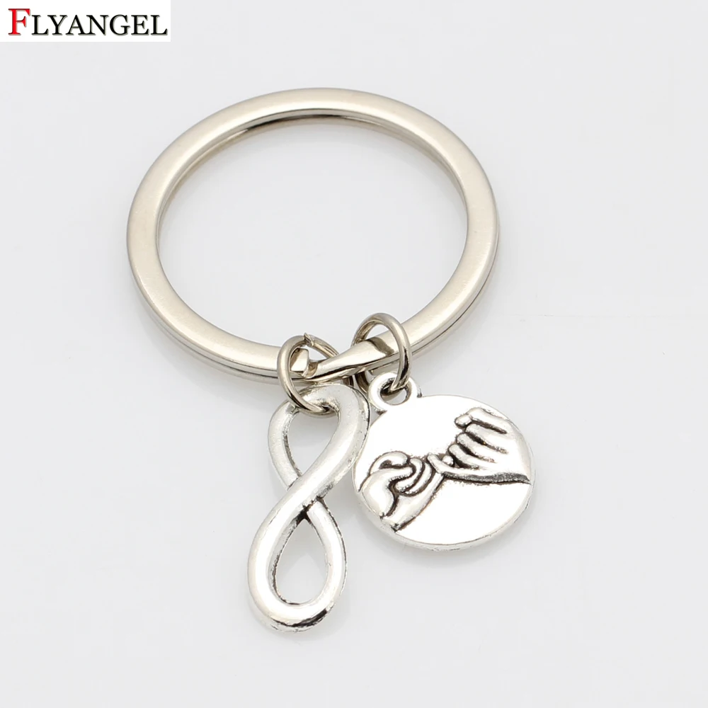 

Pinky Promise Pendant Keychain for Men Women Car Bag Key Chain Infinity Key Ring Friends Couple Jewelry Love Forever Gift