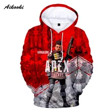 Aikooki Apex Legends, Толстовки, Толстовки для мужчин/женщин, худи, 3D игры, Apex Legends, с капюшоном, мужские/женские, Polluvers, красный дизайн, топы