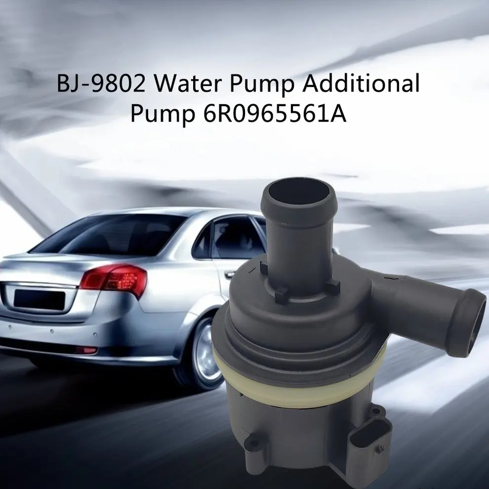 BJ-9802 Highquality Additional Water Pump 2011- forVW PASSAT SKODASEAT 6R0965561A Portable Durable Black