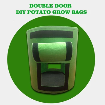 

New Double Door DIY Potato Grow Planter Cloth Planting Container Garden Planting Grow Bag Vegetable Gardening Sac Pomme De Terre