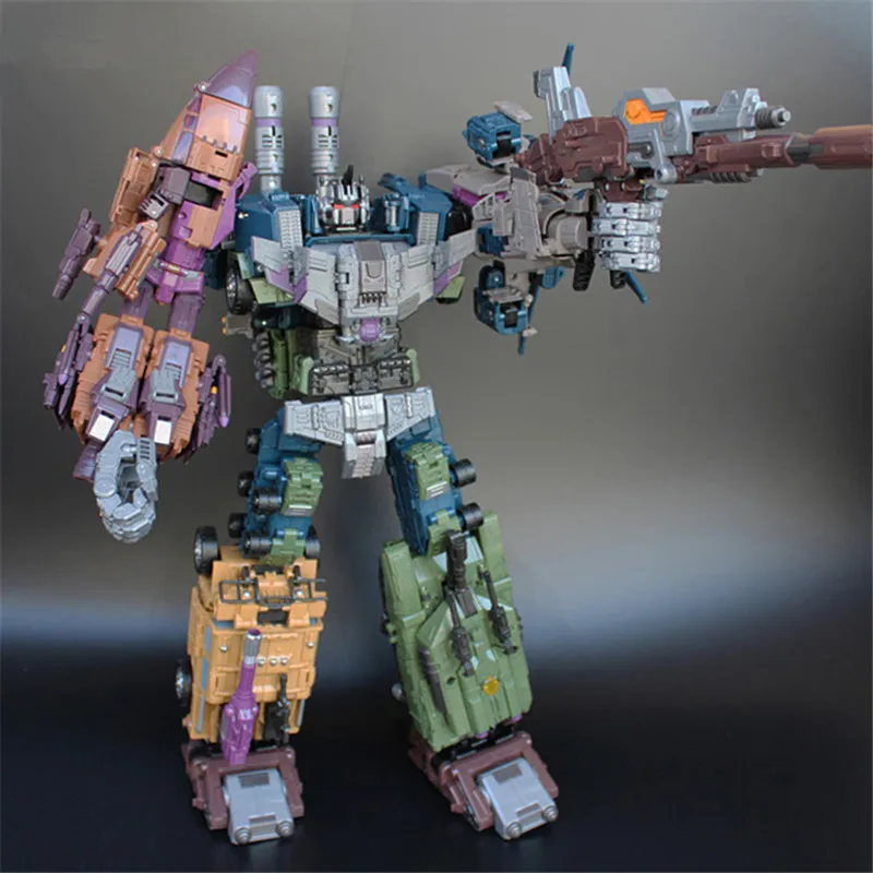 

JinBao 5 in 1 Devastator Transformation Toy Oversize 43CM Cool Anime Action Figure Robot Car Military Tank Model Toy Boy Kid