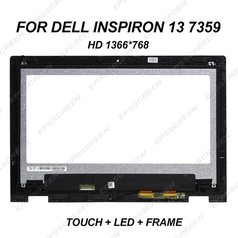 Замена дисплея для Dell Inspiron 13 7359 сенсорный HD светодиодный ЖК-экран дигитайзер панель в сборе HD 1366*768 30PIN одно отверстие для камеры
