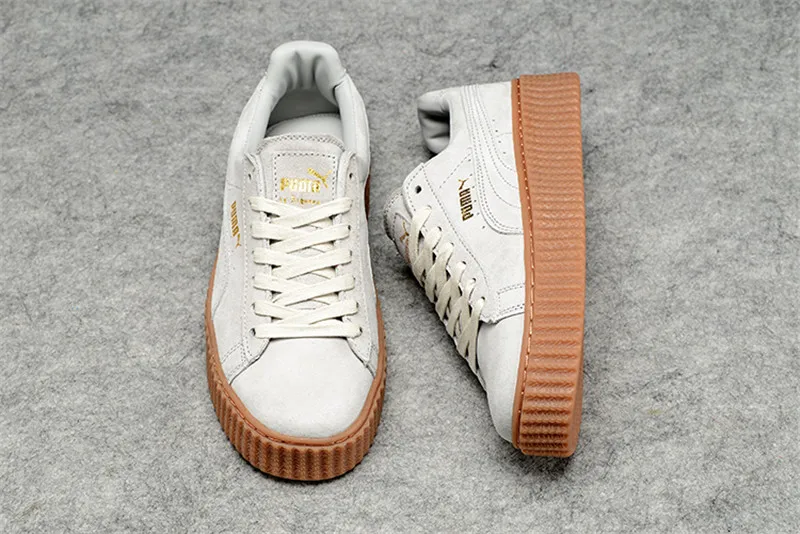 New Arrive By Rihanna Suede Creepers Women's And Men Shoes Breathable Shoes Size 36-44 - Badminton Shoes - AliExpress