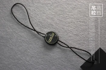 

Good quality black hang tag string in apparel,hang tag strings cord for garment,stringing price hangtag or seal tag DHDL517