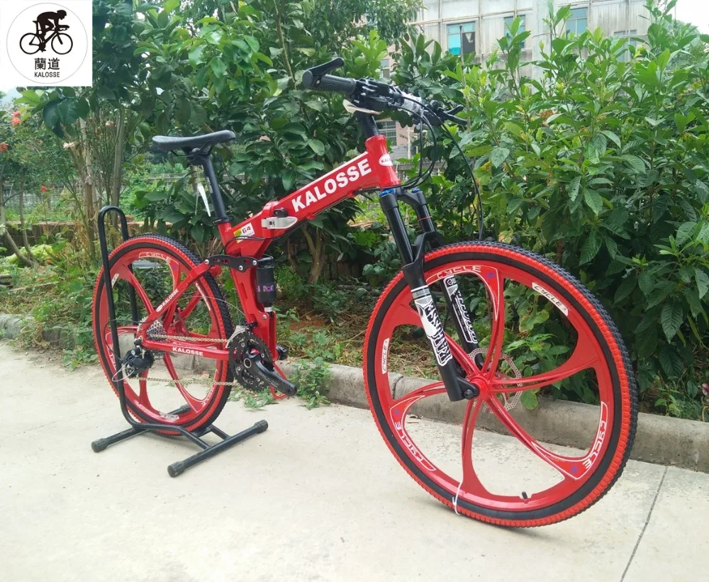 Discount Kalosse  M610  six spokes  bikes   tyre dirt bike  30 speed  folding  mountain bike bicycle , 26*17inch, 11