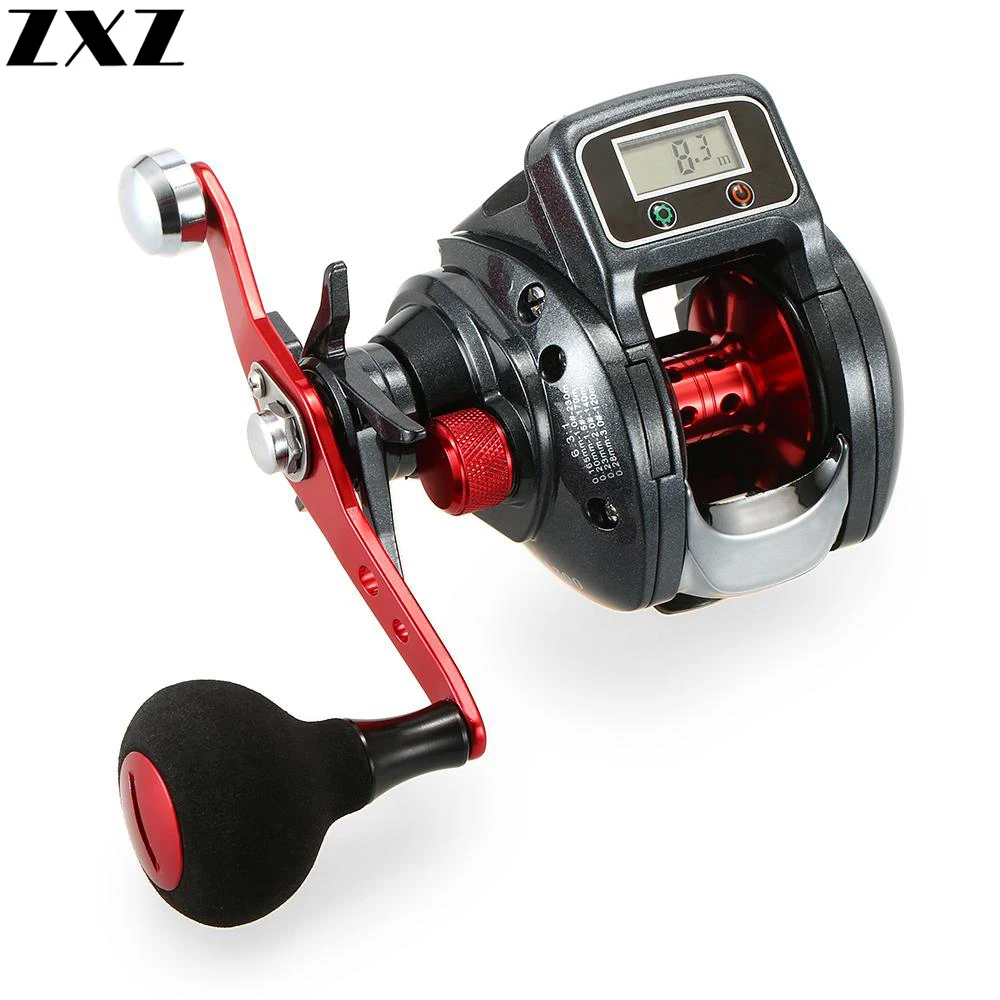  Digital Electric LED Display Lure Bait Casting Fishing Reel 13+1BB 6.3:1 Ratio Round Knob Metal Han - 33008708446