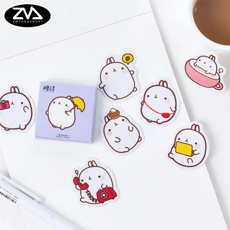 

45 Pcs/lot rabbit rabbit pill Mini Paper Decoration DIY Scrapbook Notebook Album Sticker Stationery Kawaii Girl Stickers