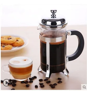

French pots Stainless steel coffee pots Home French tea coffee filter pots Glass filter cup 350ml/800ml