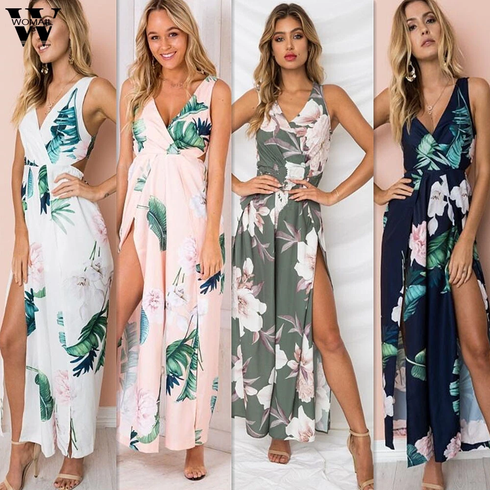 Womail ارتداءها المرأة الصيف عارضة الزهور Strappy و حللا فضفاضة شريط Playsuit طويلة واسعة الساق بنطلون fashion2019 M1 Womail ارتداءها المرأة الصيف عارضة الزهور Strappy و حللا فضفاضة شريط Playsuit طويلة واسعة الساق بنطلون fashion2019 M1