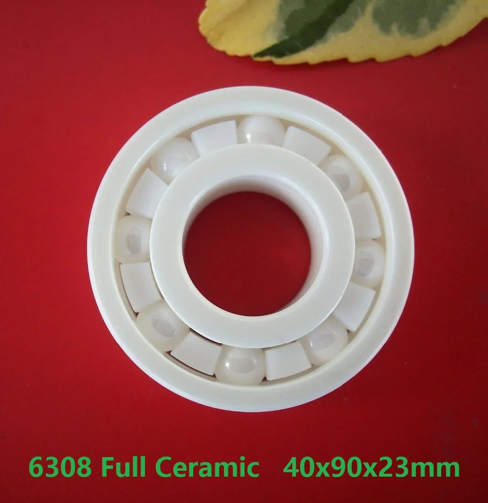

1pcs 6308 Full Ceramic bearings 40x90x23 mm ZrO2 Zirconia Ceramic deep groove ball bearings for fishing reels