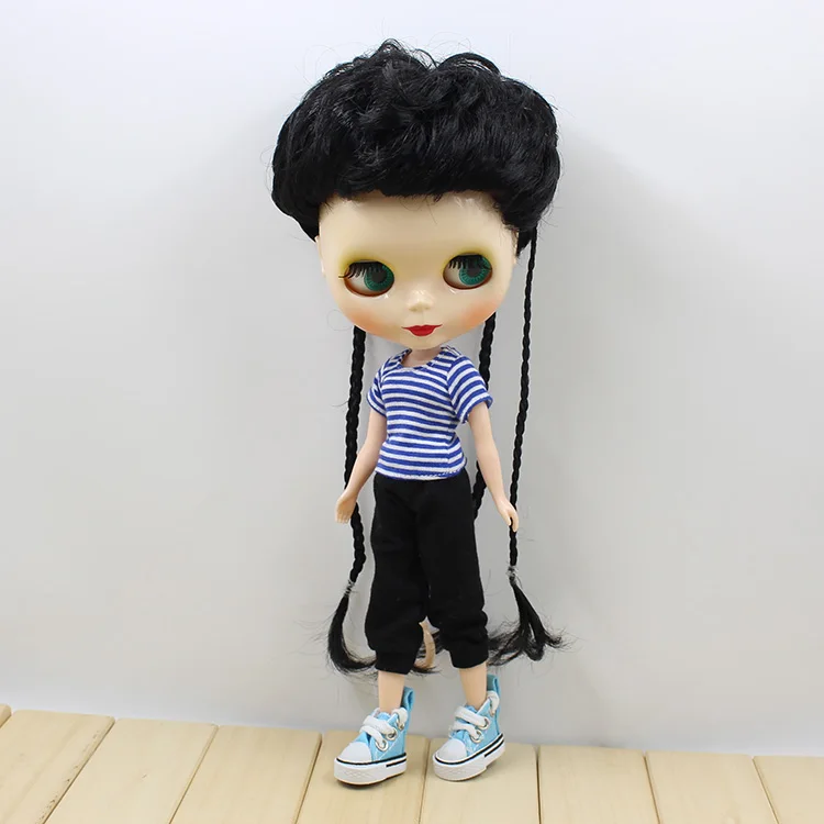 Fortune Days Обнаженная фабрика Blyth Кукла № BL50BL117 черные волосы со специальным стилем волос белая кожа Нео