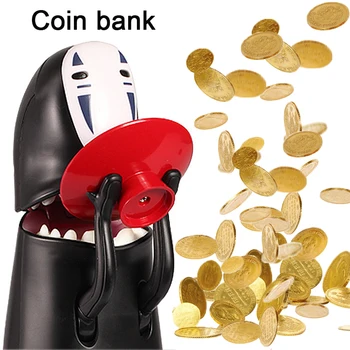 

Piggy Bank Money Miyazaki Hayao Spirited away Chirldren cartoon Toy No face man Dolls Music Figure Faceless Man Gift for kids