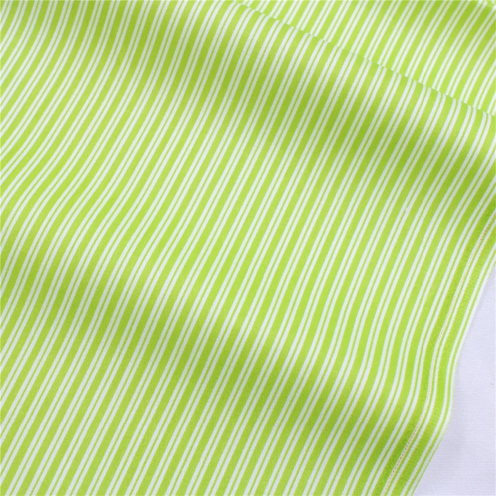 1650576, free shipping, 50 cm * 150 cm cotton Tender green stripes