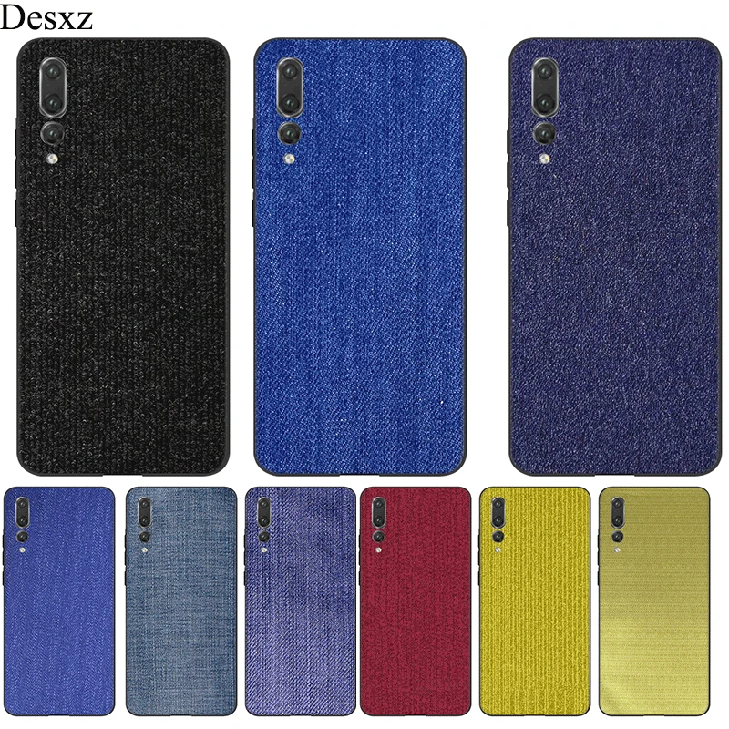 

Desxz Silicone Mobile Phone Case For Honor Note 10 6A 7A 7X 8 8X 8C 9 Lite Cover Retro Fabric Bag
